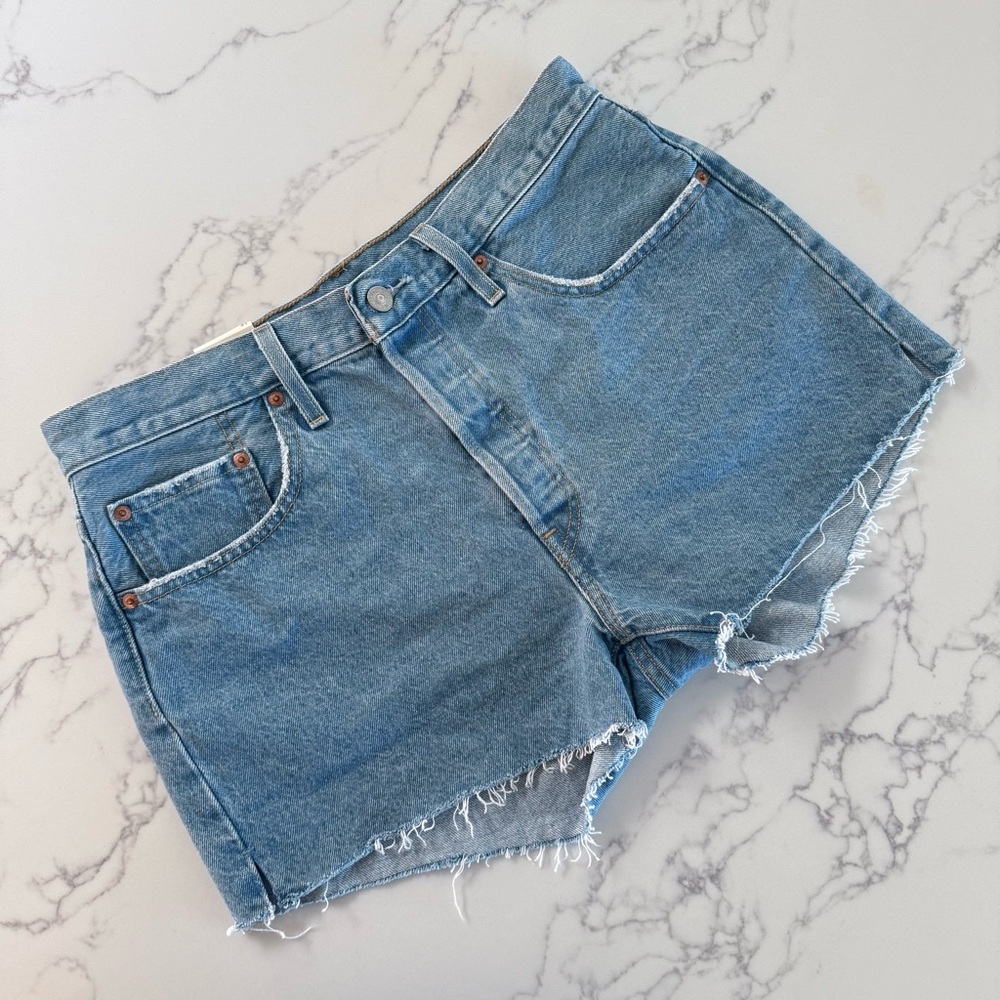 Levi’s 501 Original Jean Shorts - Ojai Light Stone Wash - Size 31 - Picture 5 of 7